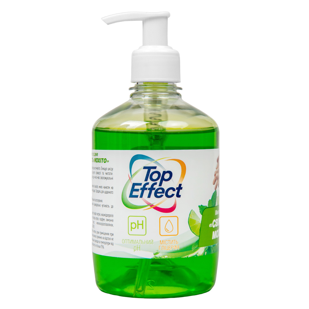 TopEffect Мило рідке "Свіжість мохіто" з дозатором, 440 мл ПЕТ